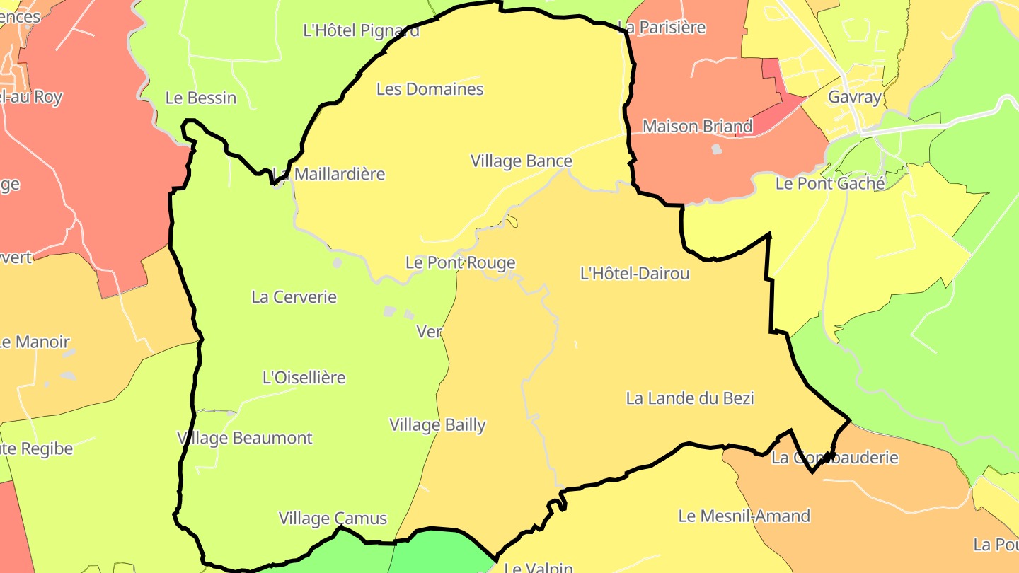 Carte des prix de l'immobilier Ver