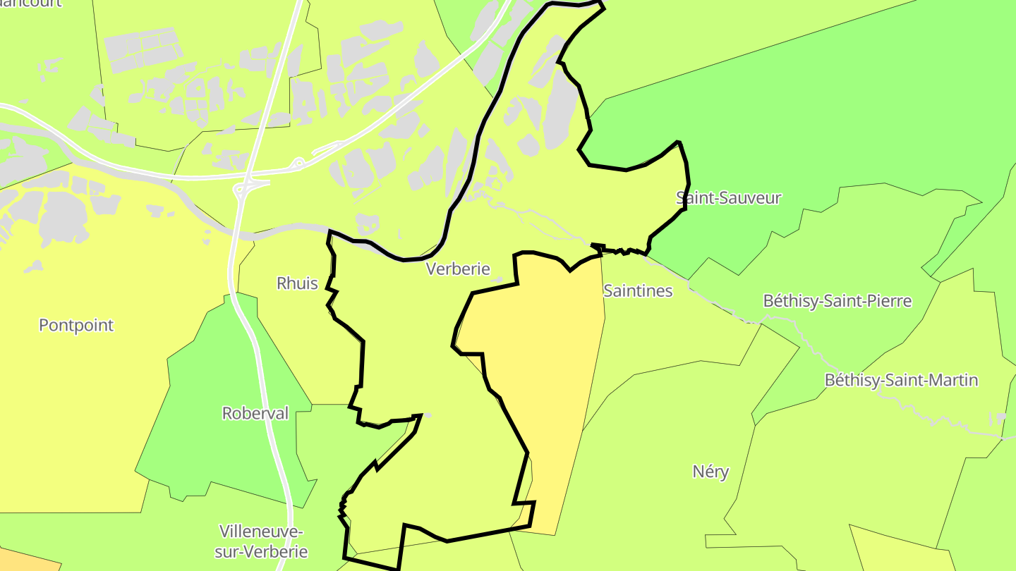Carte des prix de l'immobilier Verberie