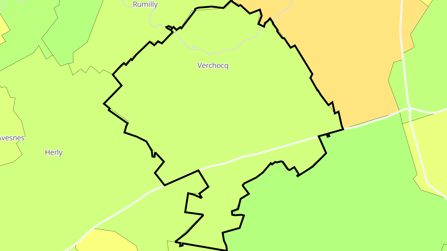 Carte des prix de l'immobilier Verchocq