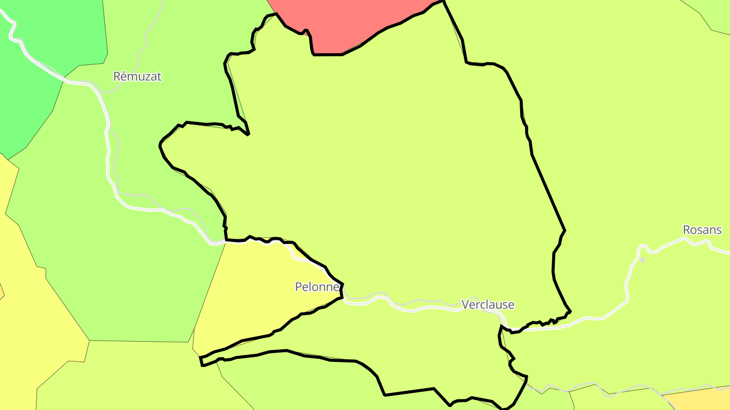 Carte des prix de l'immobilier Verclause