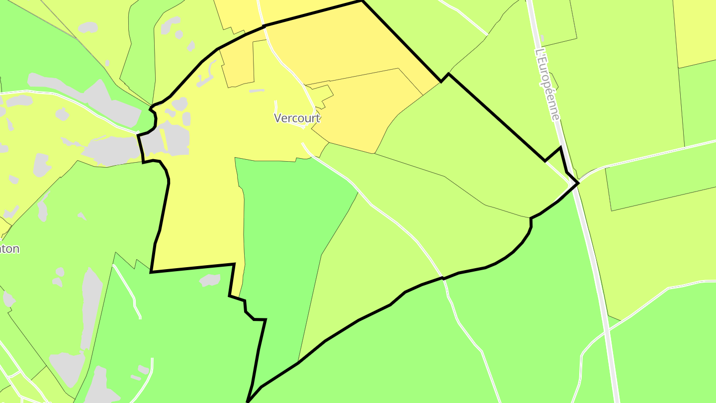 Carte des prix de l'immobilier Vercourt
