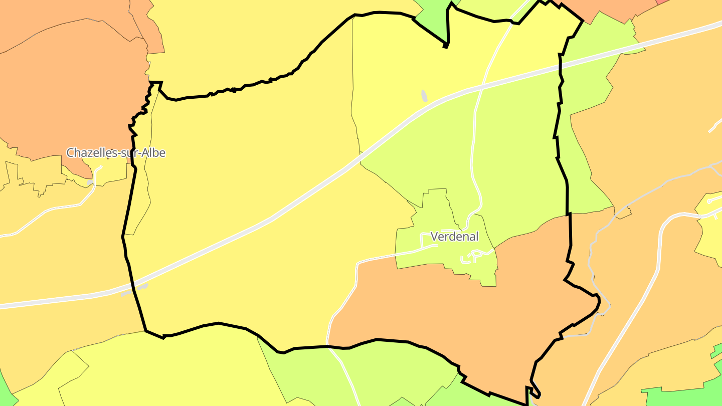 Carte des prix de l'immobilier Verdenal