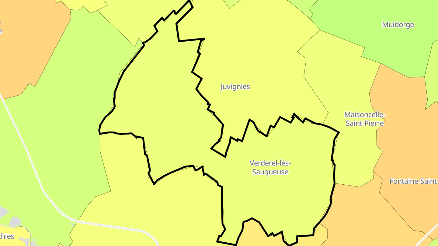 Carte des prix de l'immobilier Verderel-lès-Sauqueuse