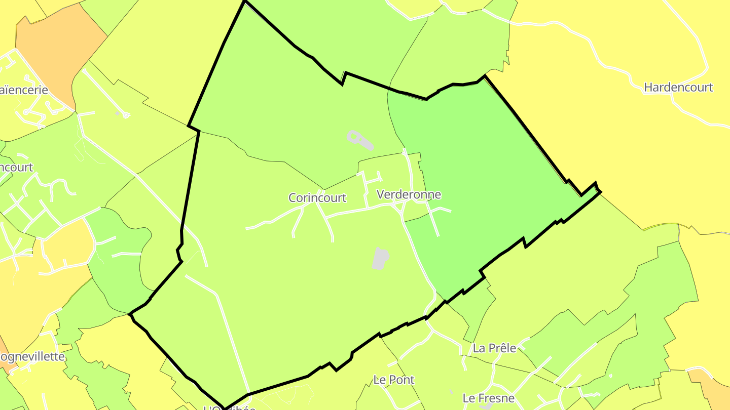 Carte des prix de l'immobilier Verderonne