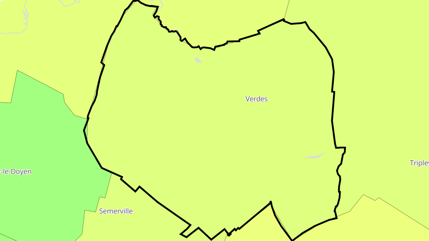 Carte des prix de l'immobilier Verdes