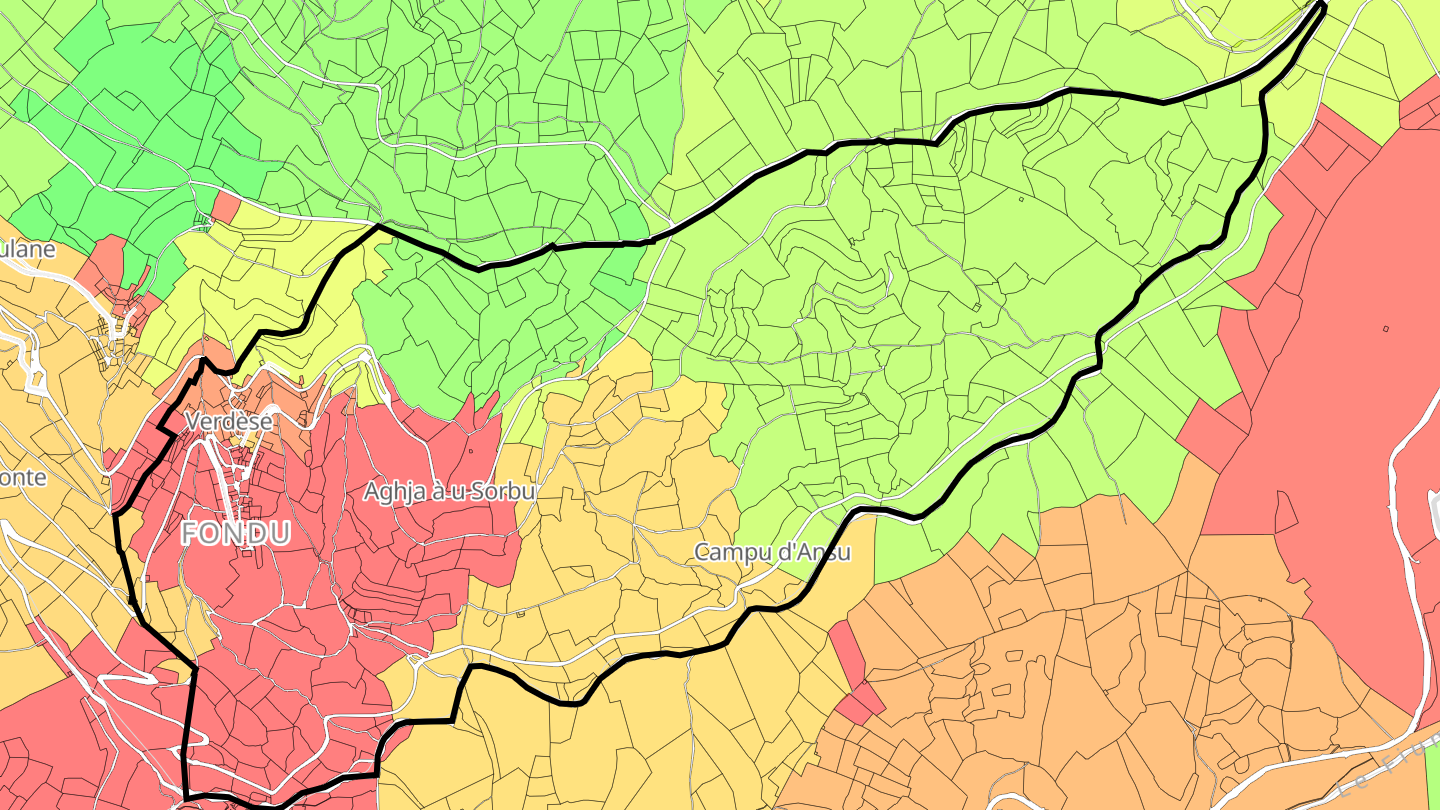 Carte des prix de l'immobilier Verdèse
