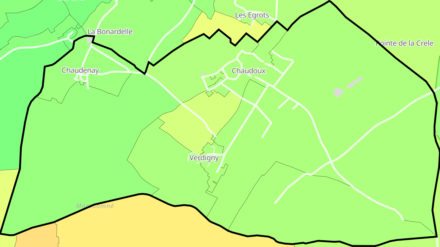 Carte des prix de l'immobilier Verdigny