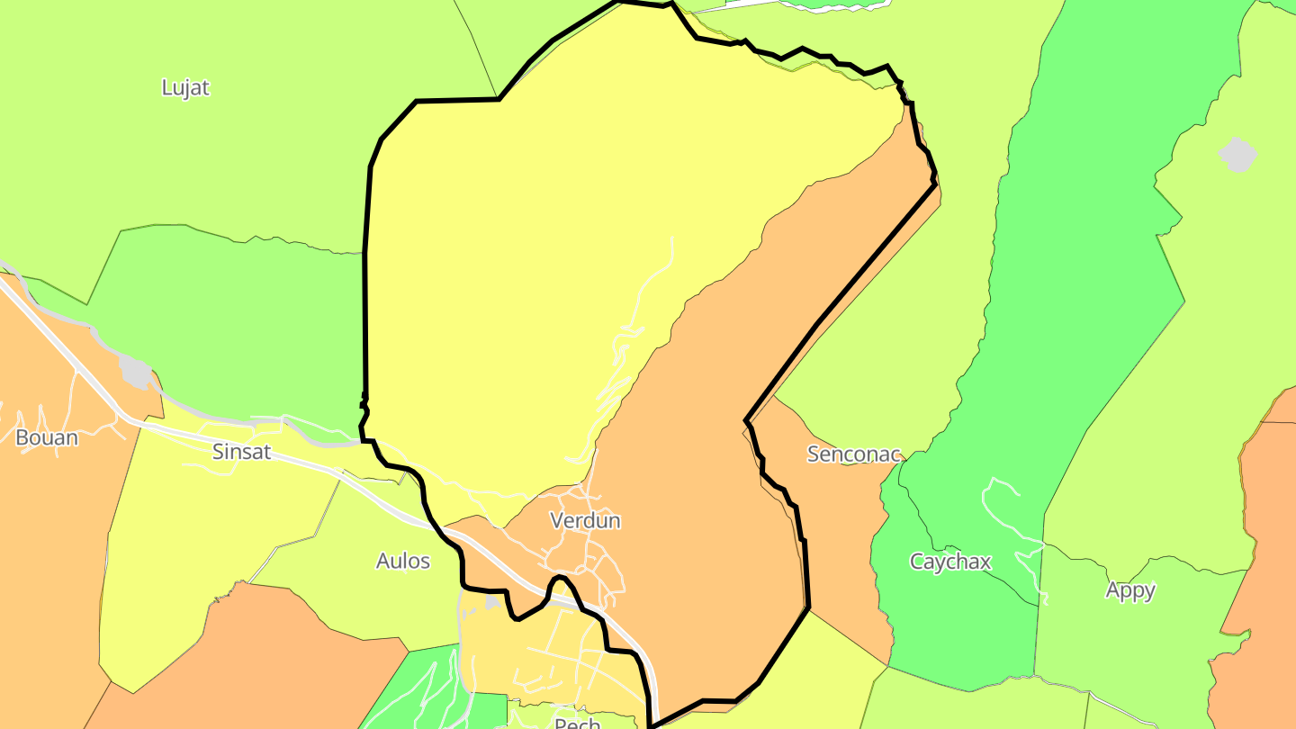 Carte des prix de l'immobilier Verdun