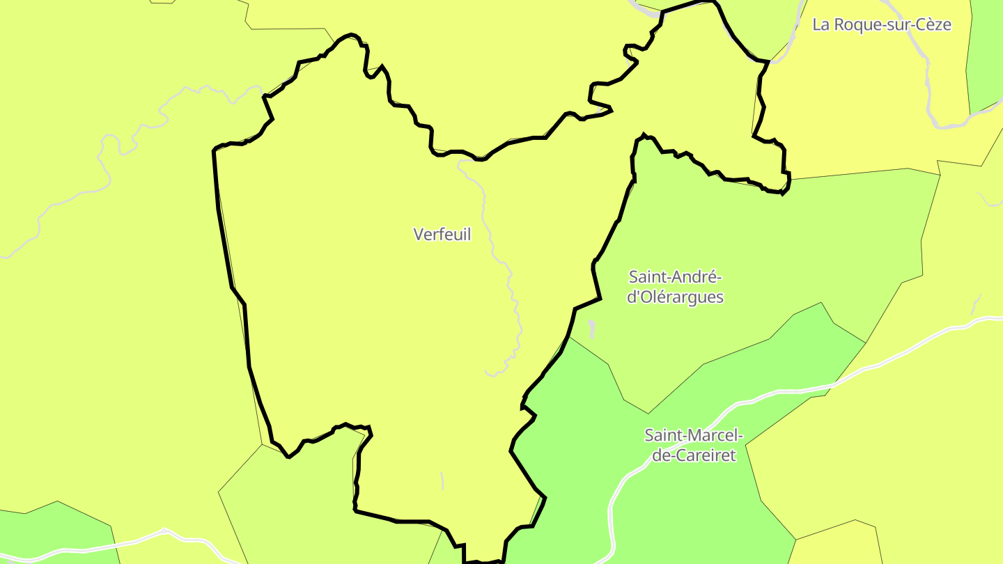 Carte des prix de l'immobilier Verfeuil