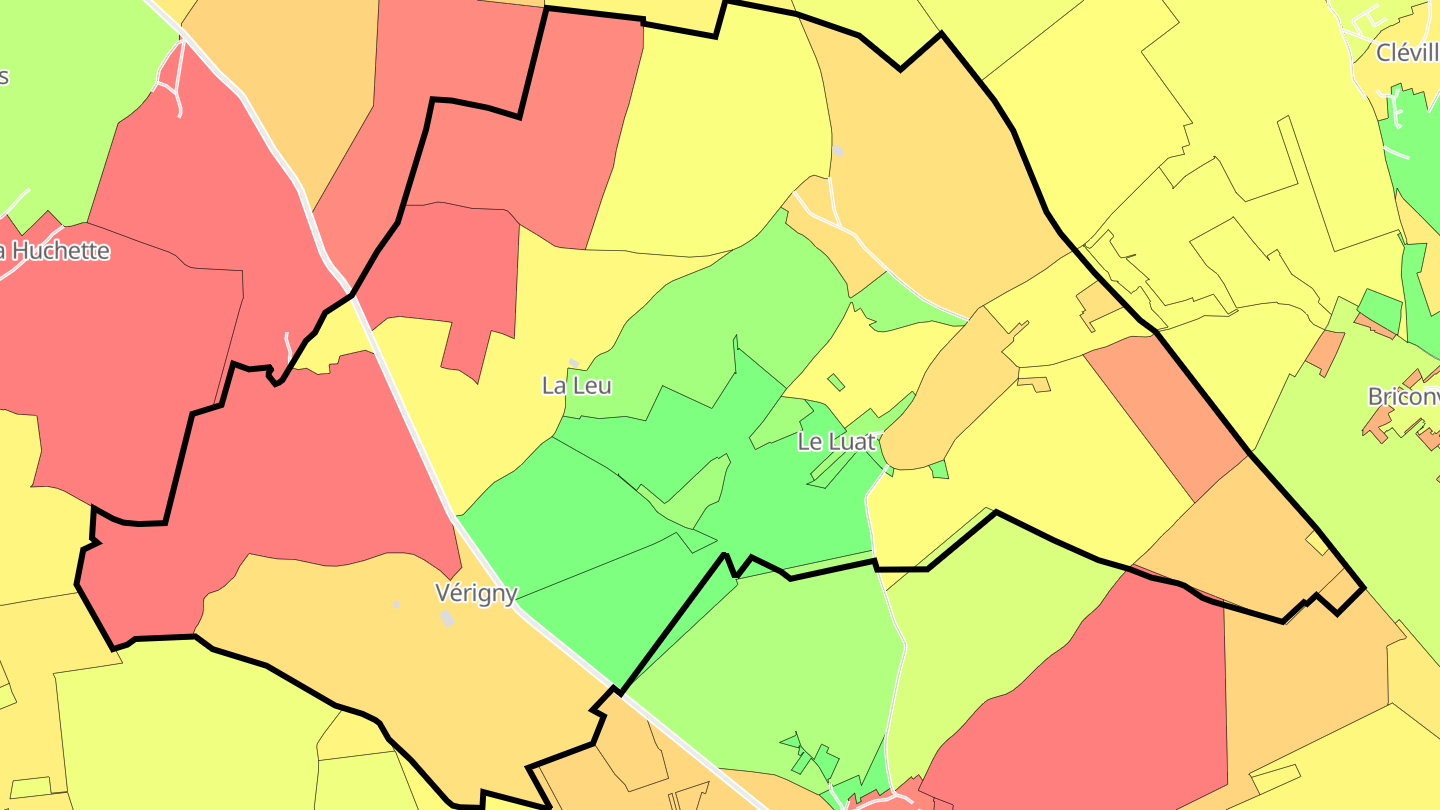 Carte des prix de l'immobilier Vérigny