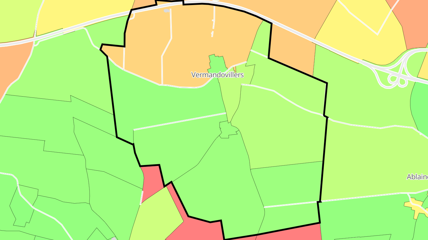Carte des prix de l'immobilier Vermandovillers