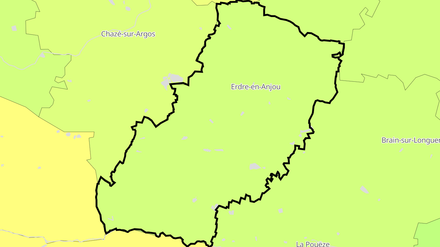 Carte des prix de l'immobilier Vern-d'Anjou
