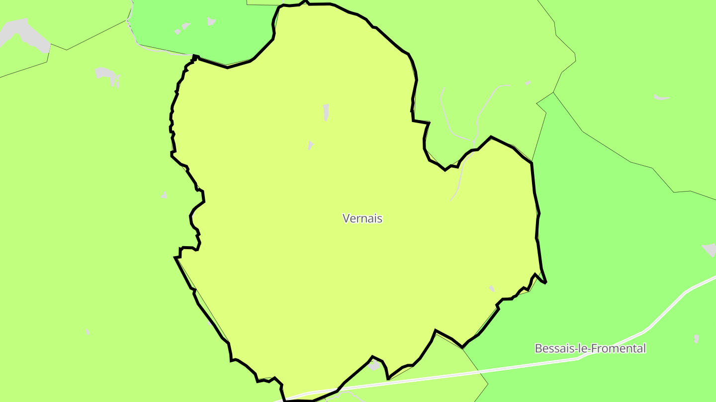 Carte des prix de l'immobilier Vernais