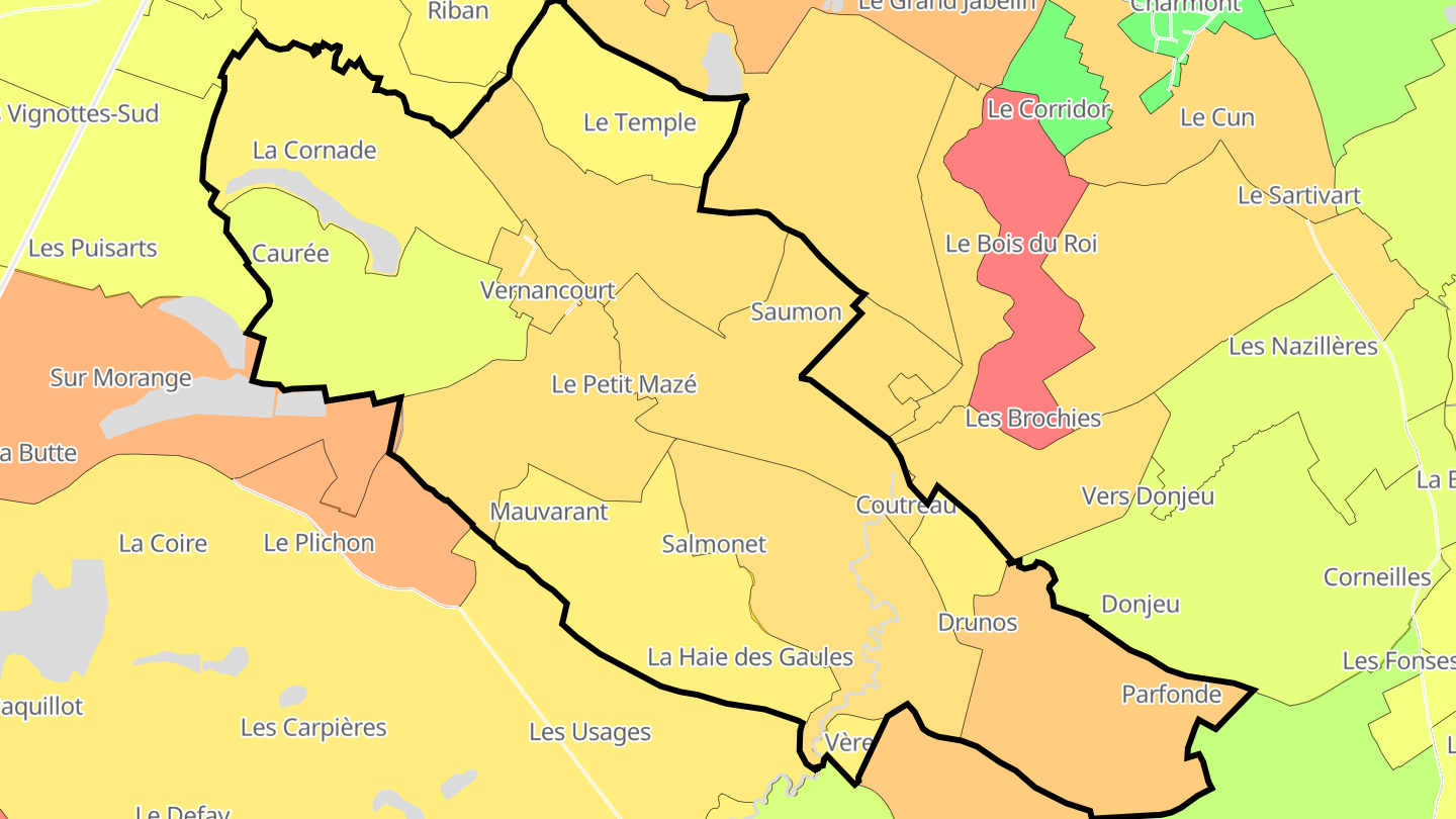 Carte des prix de l'immobilier Vernancourt