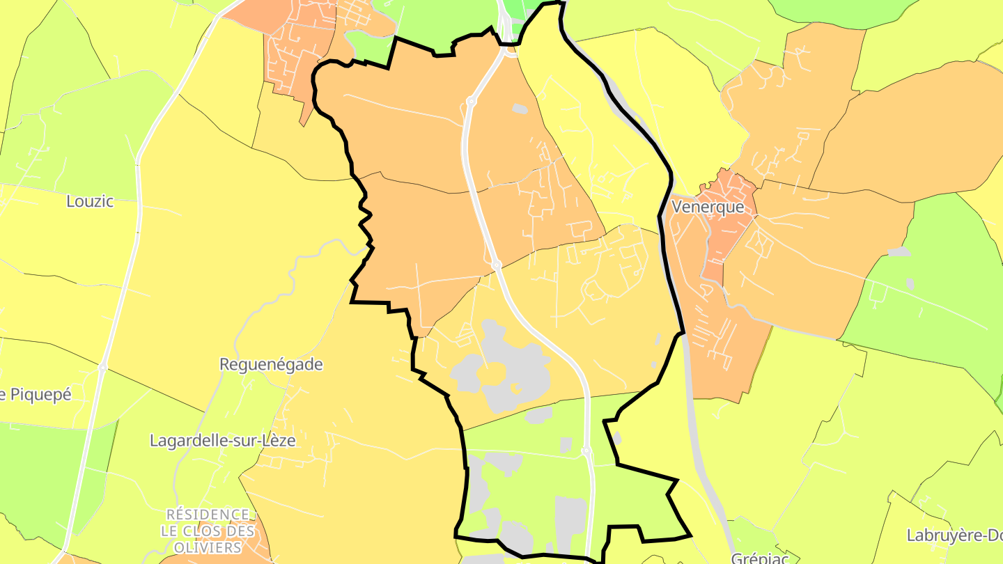Carte des prix de l'immobilier Vernet