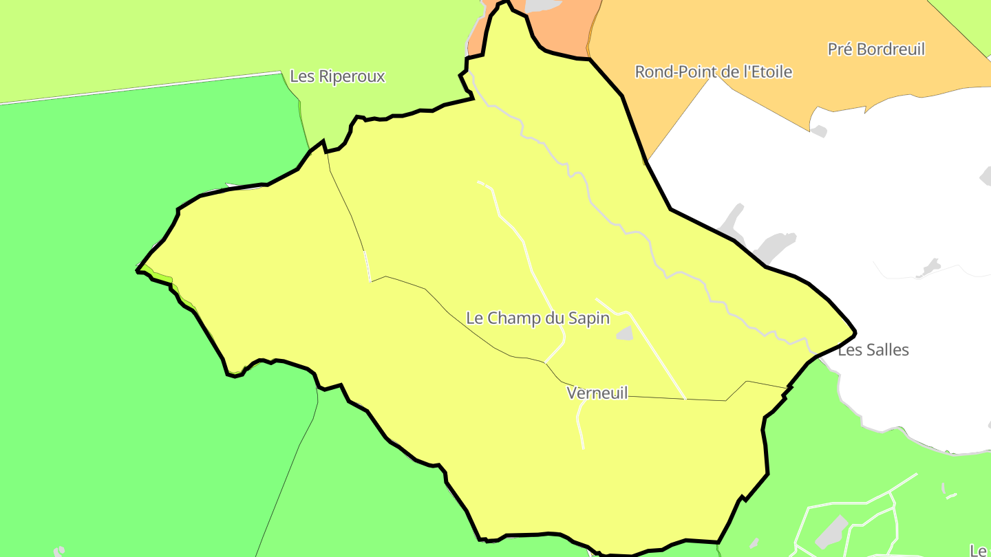 Carte des prix de l'immobilier Verneuil