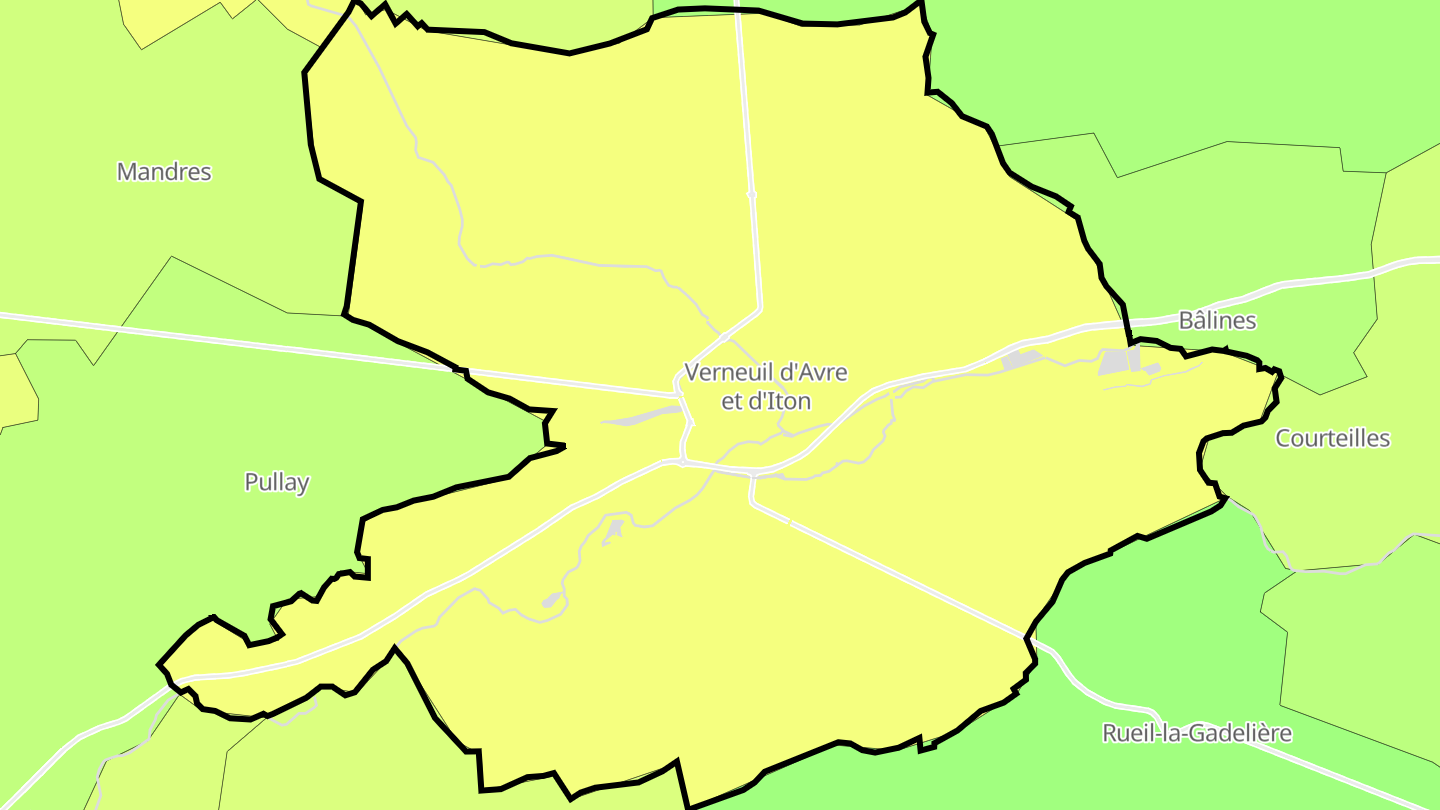 Carte des prix de l'immobilier Verneuil-sur-Avre