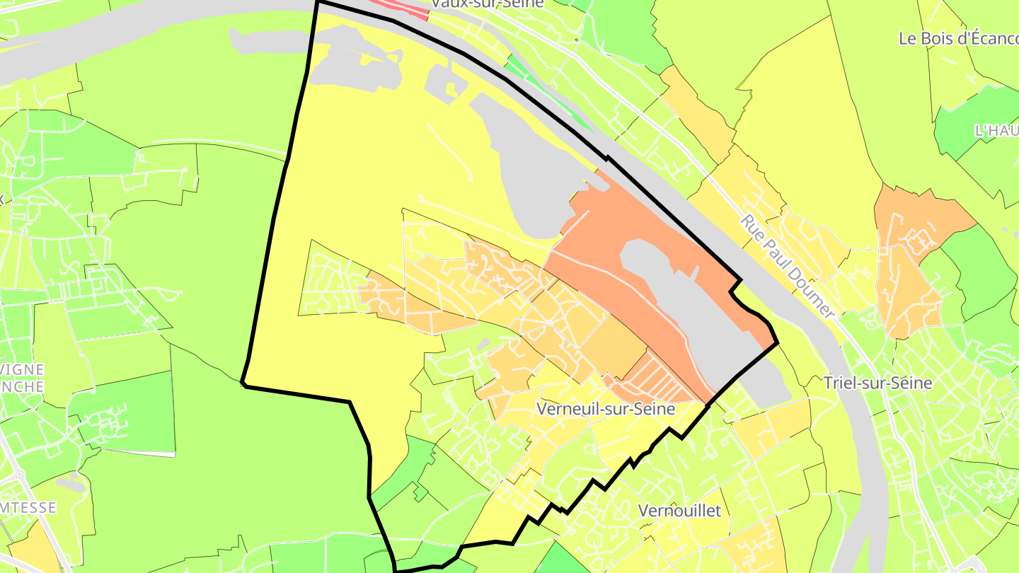 Carte des prix de l'immobilier Verneuil-sur-Seine