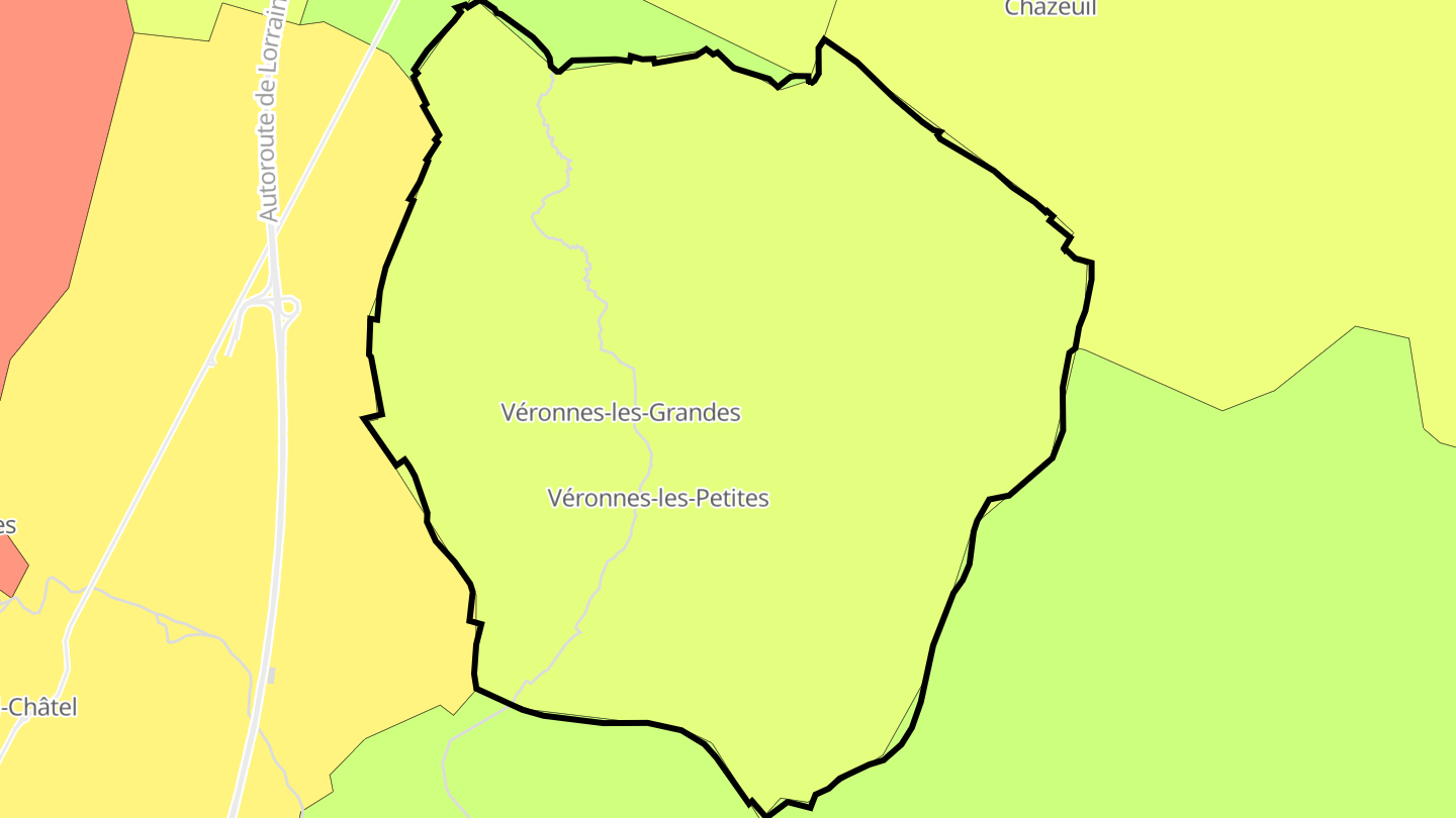 Carte des prix de l'immobilier Véronnes