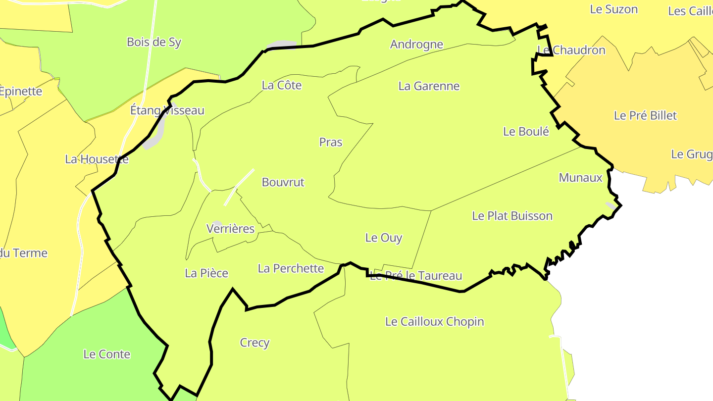 Carte des prix de l'immobilier Verrières