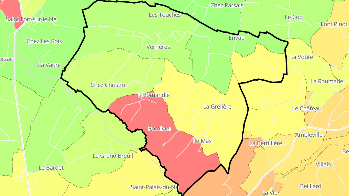 Carte des prix de l'immobilier Verrières