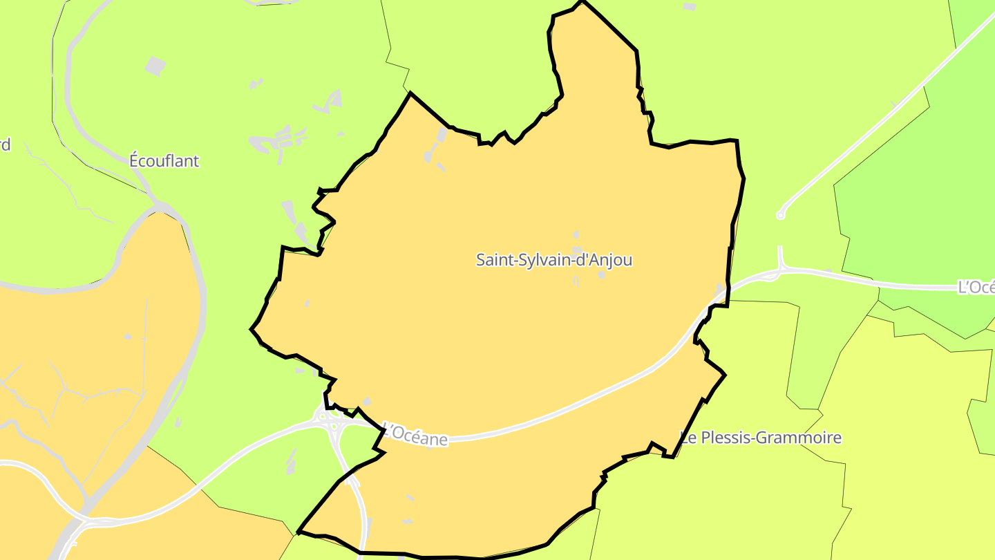 Carte des prix de l'immobilier Verrières-en-Anjou
