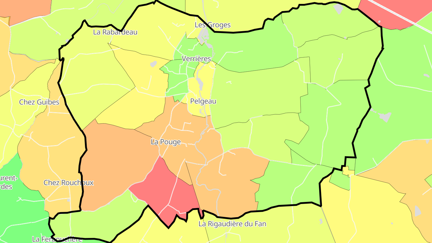 Carte des prix de l'immobilier Verrières
