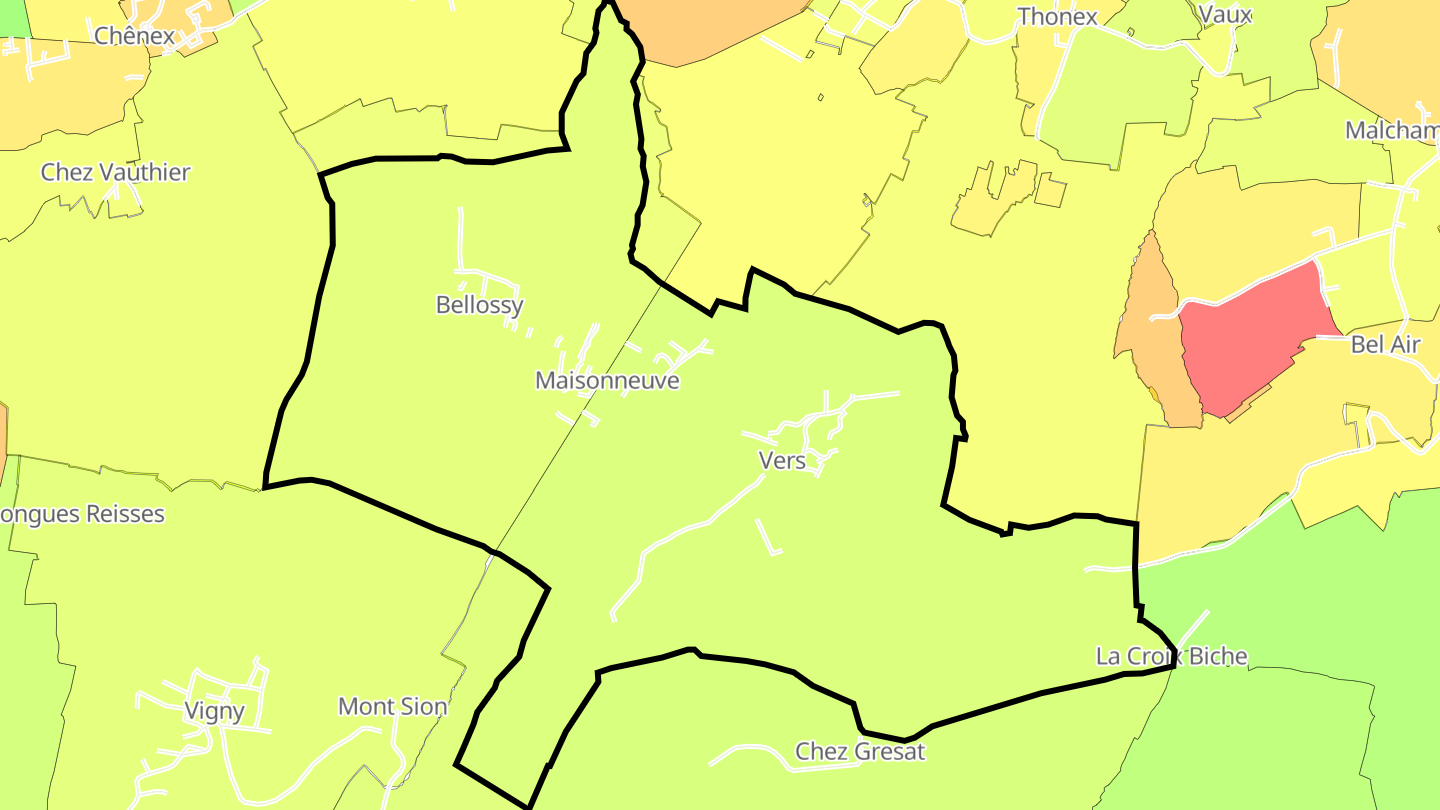 Carte des prix de l'immobilier Vers