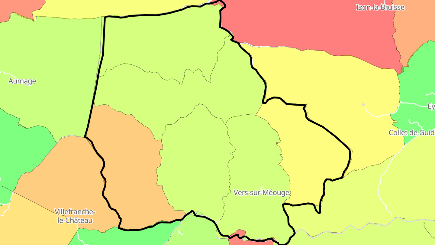 Carte des prix de l'immobilier Vers-sur-Méouge