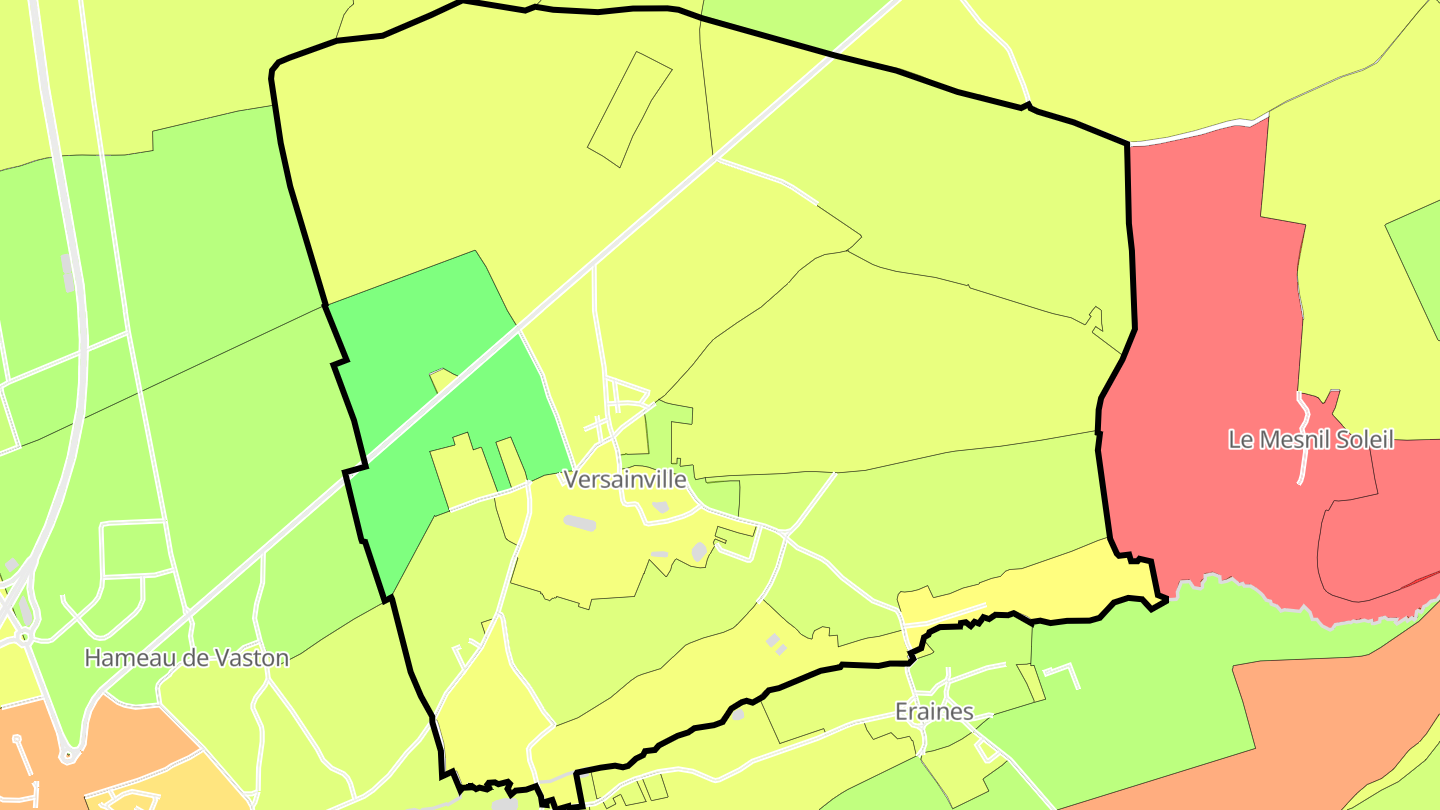 Carte des prix de l'immobilier Versainville