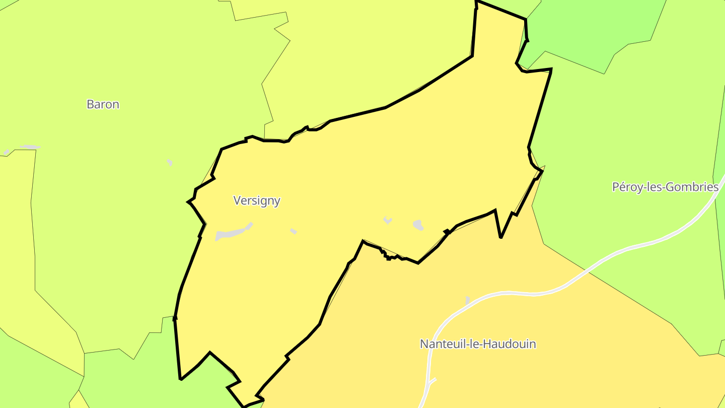 Carte des prix de l'immobilier Versigny