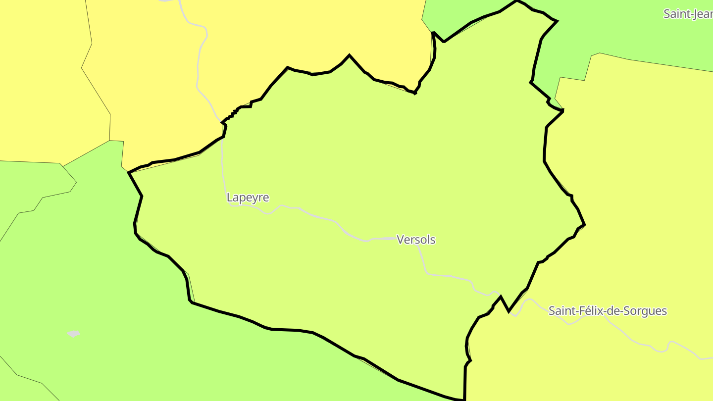 Carte des prix de l'immobilier Versols-et-Lapeyre