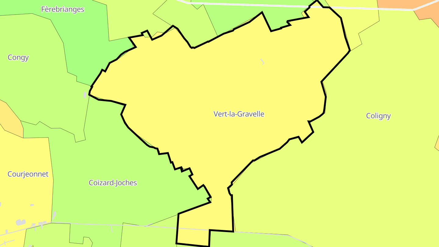 Carte des prix de l'immobilier Vert-Toulon