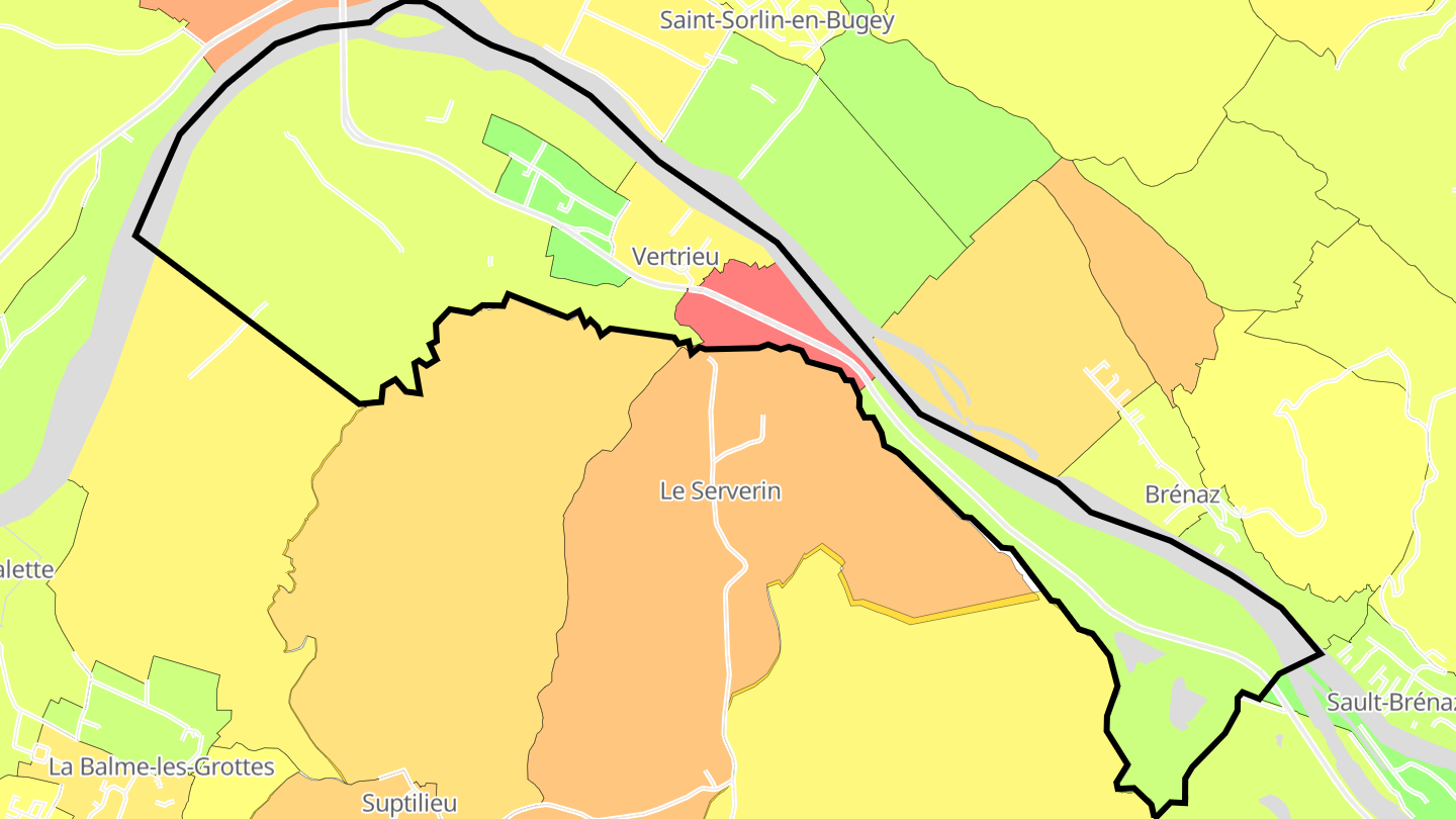 Carte des prix de l'immobilier Vertrieu
