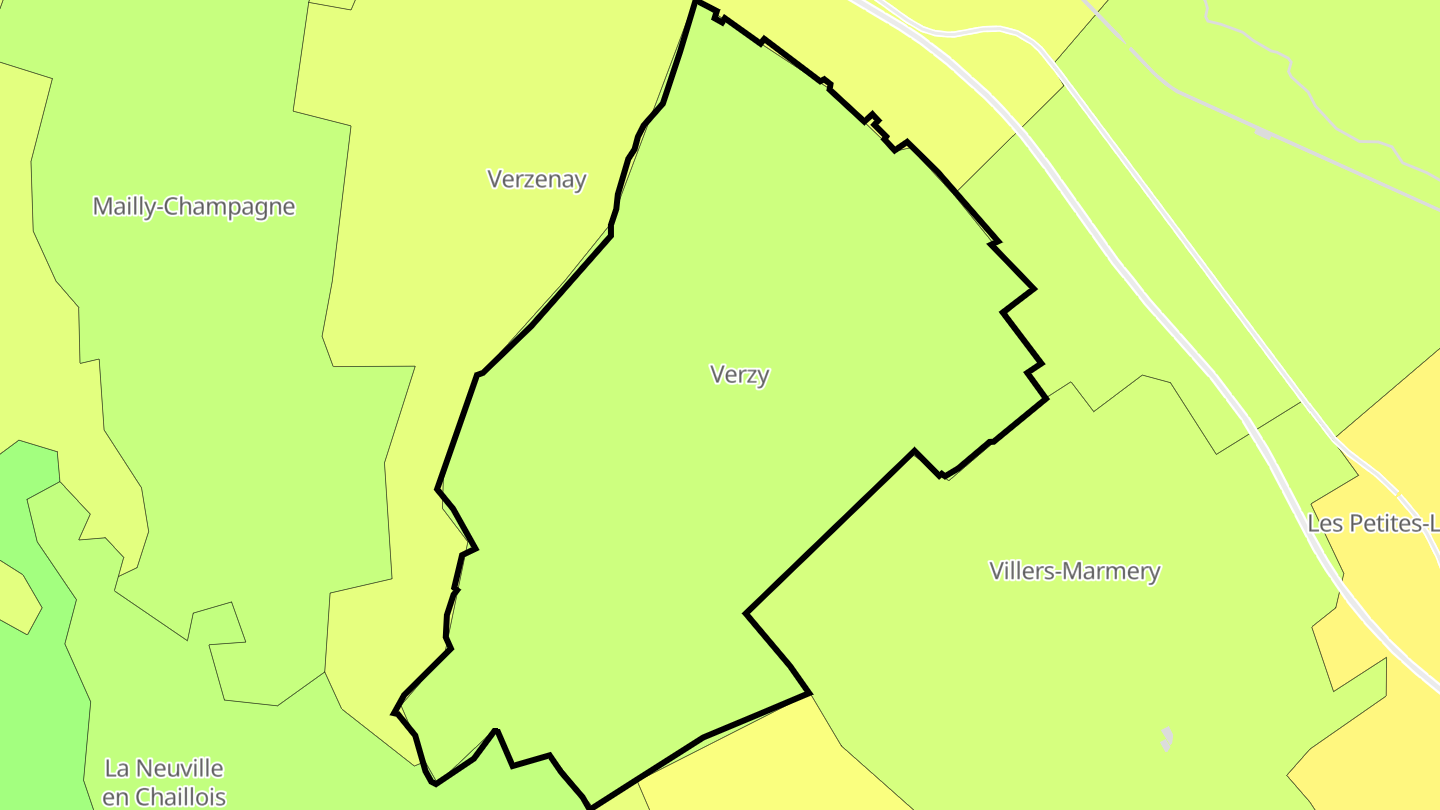 Carte des prix de l'immobilier Verzy