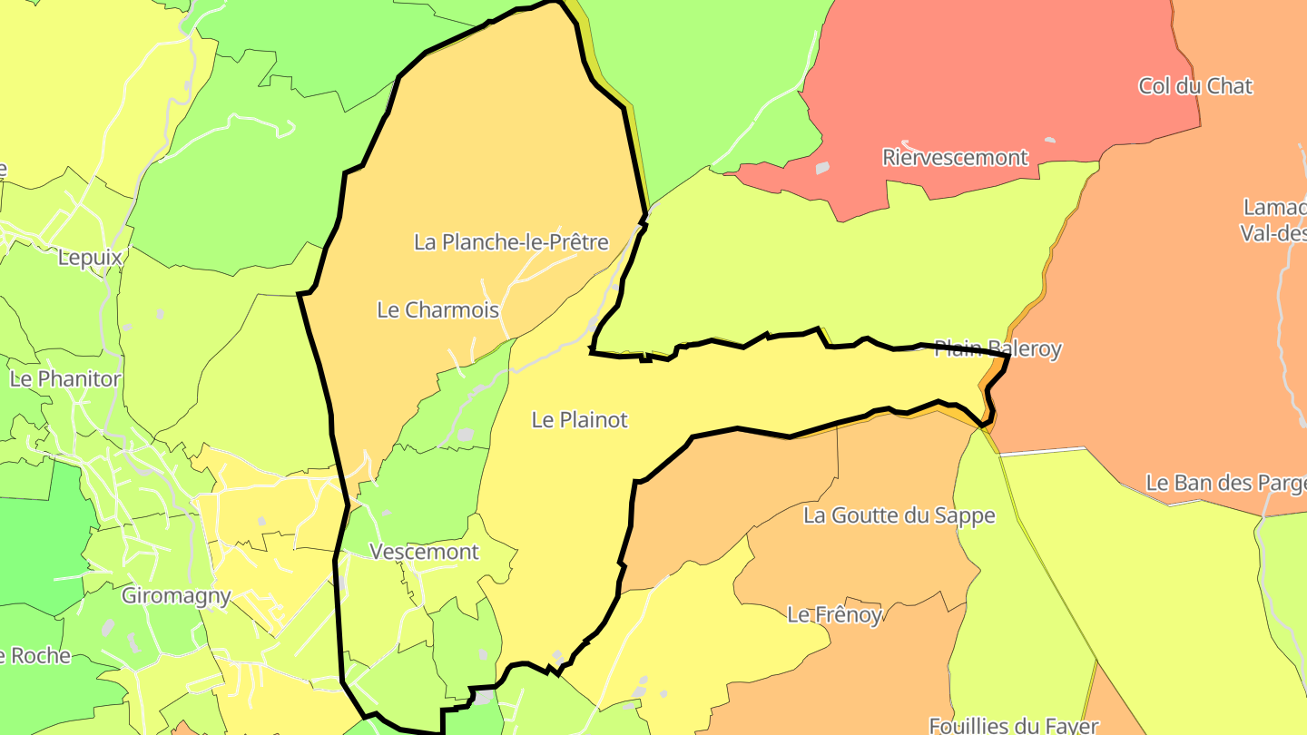 Carte des prix de l'immobilier Vescemont