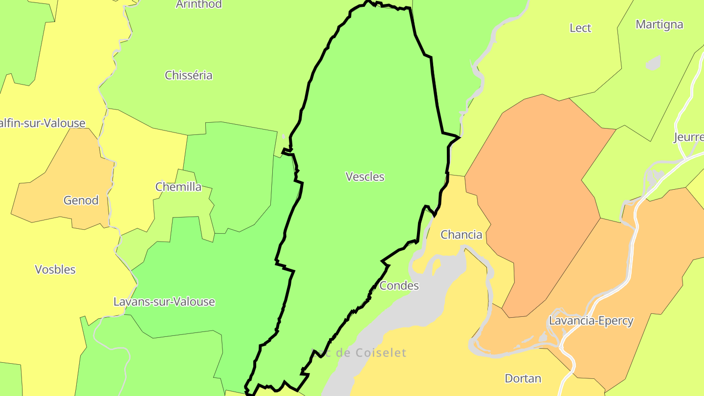 Carte des prix de l'immobilier Vescles