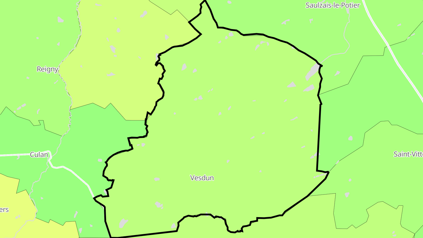 Carte des prix de l'immobilier Vesdun