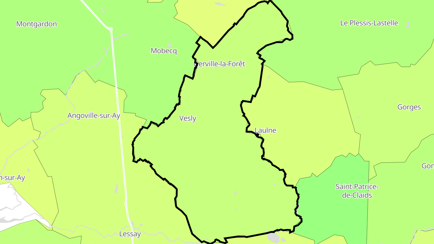 Carte des prix de l'immobilier Vesly