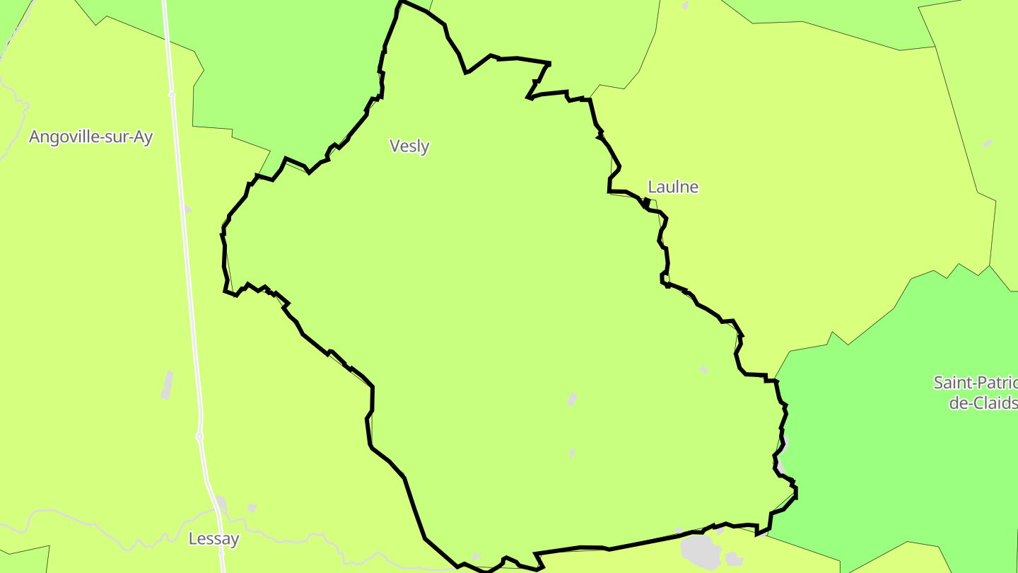 Carte des prix de l'immobilier Vesly