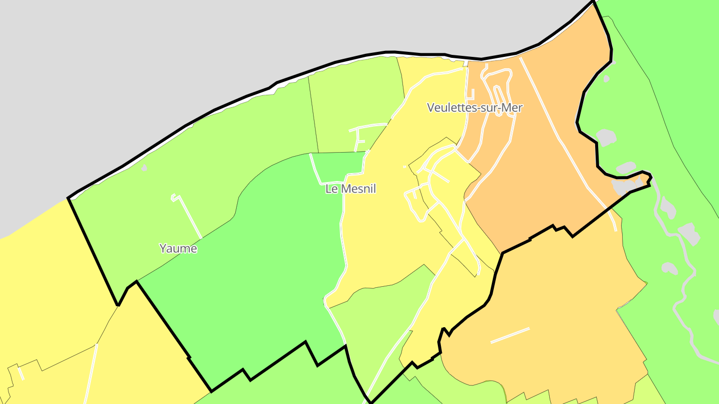 Carte des prix de l'immobilier Veulettes-sur-Mer