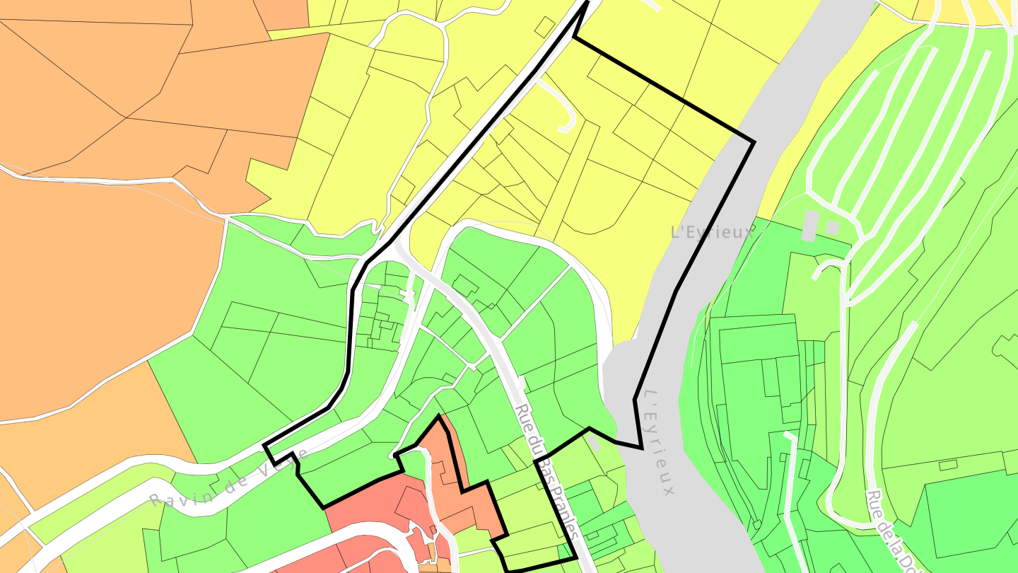 Carte des prix de l'immobilier Veye