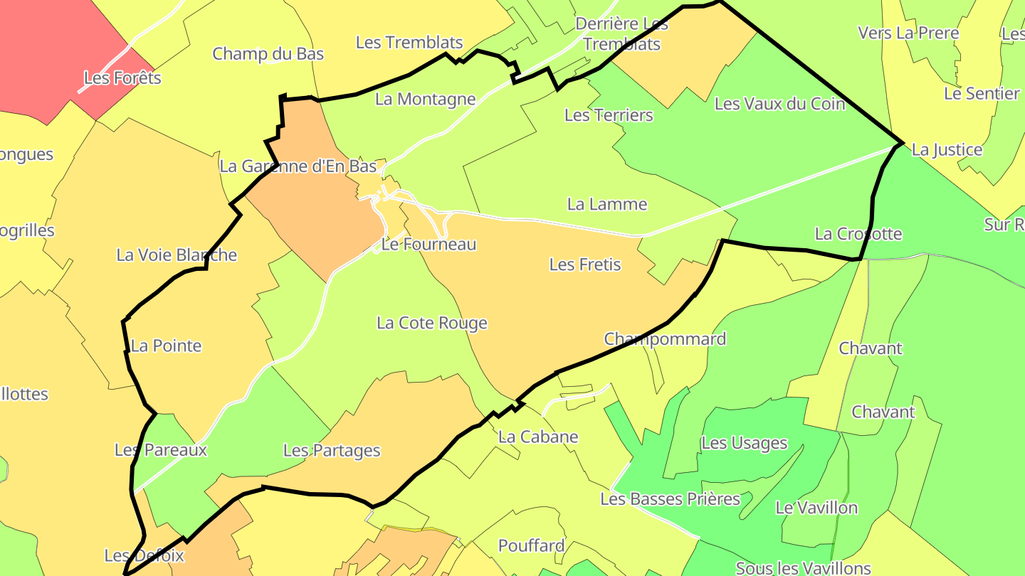 Carte des prix de l'immobilier Vézannes