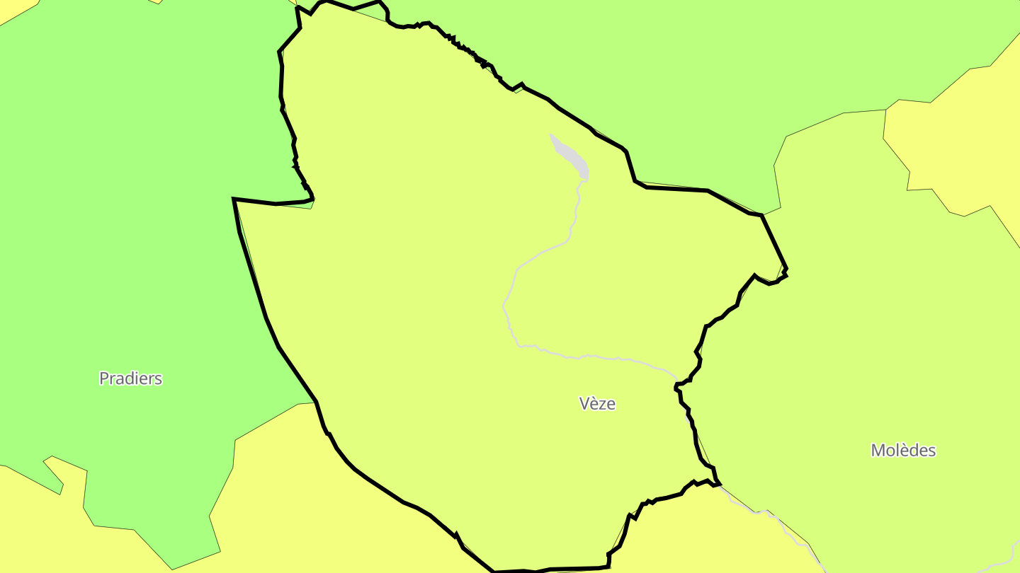 Carte des prix de l'immobilier Vèze
