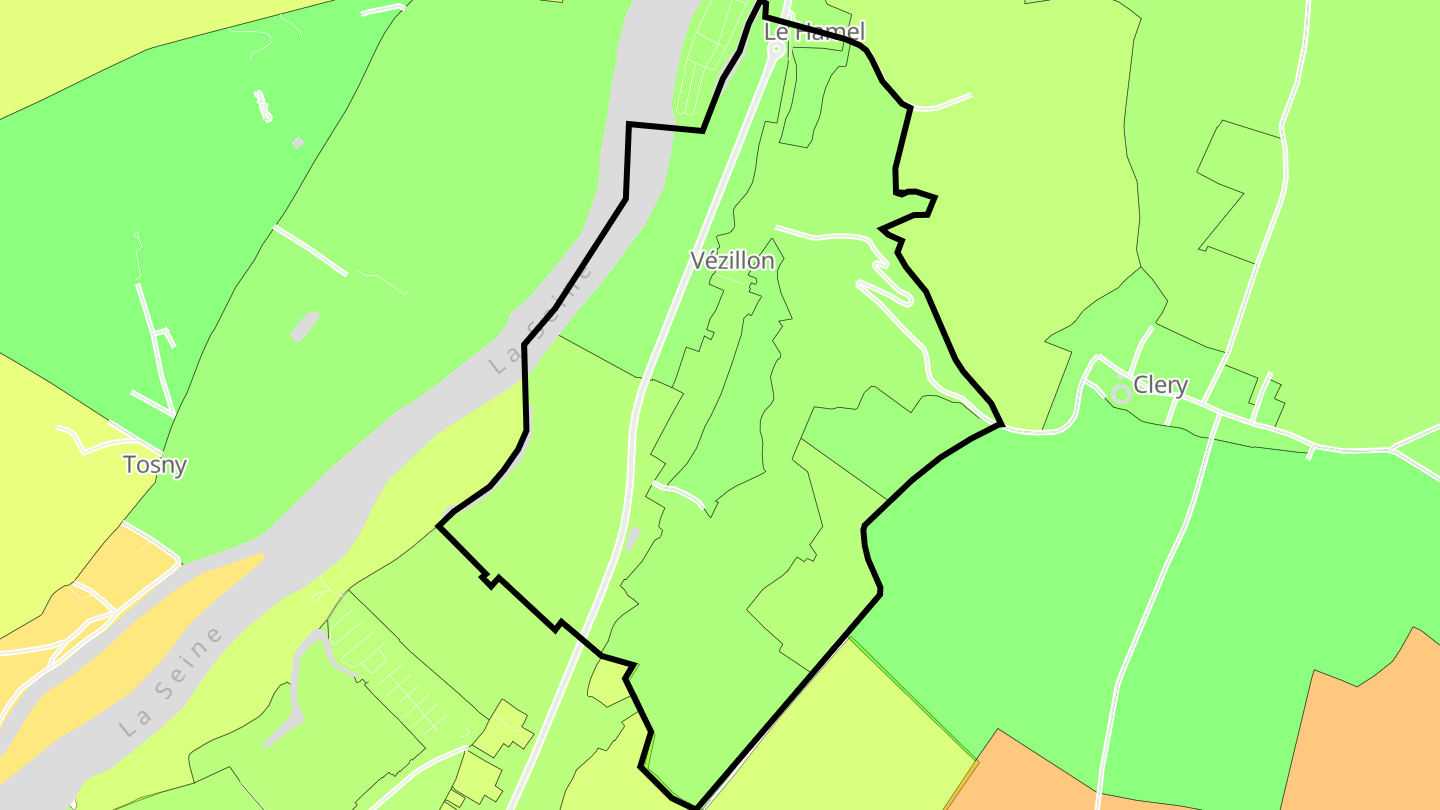 Carte des prix de l'immobilier Vézillon