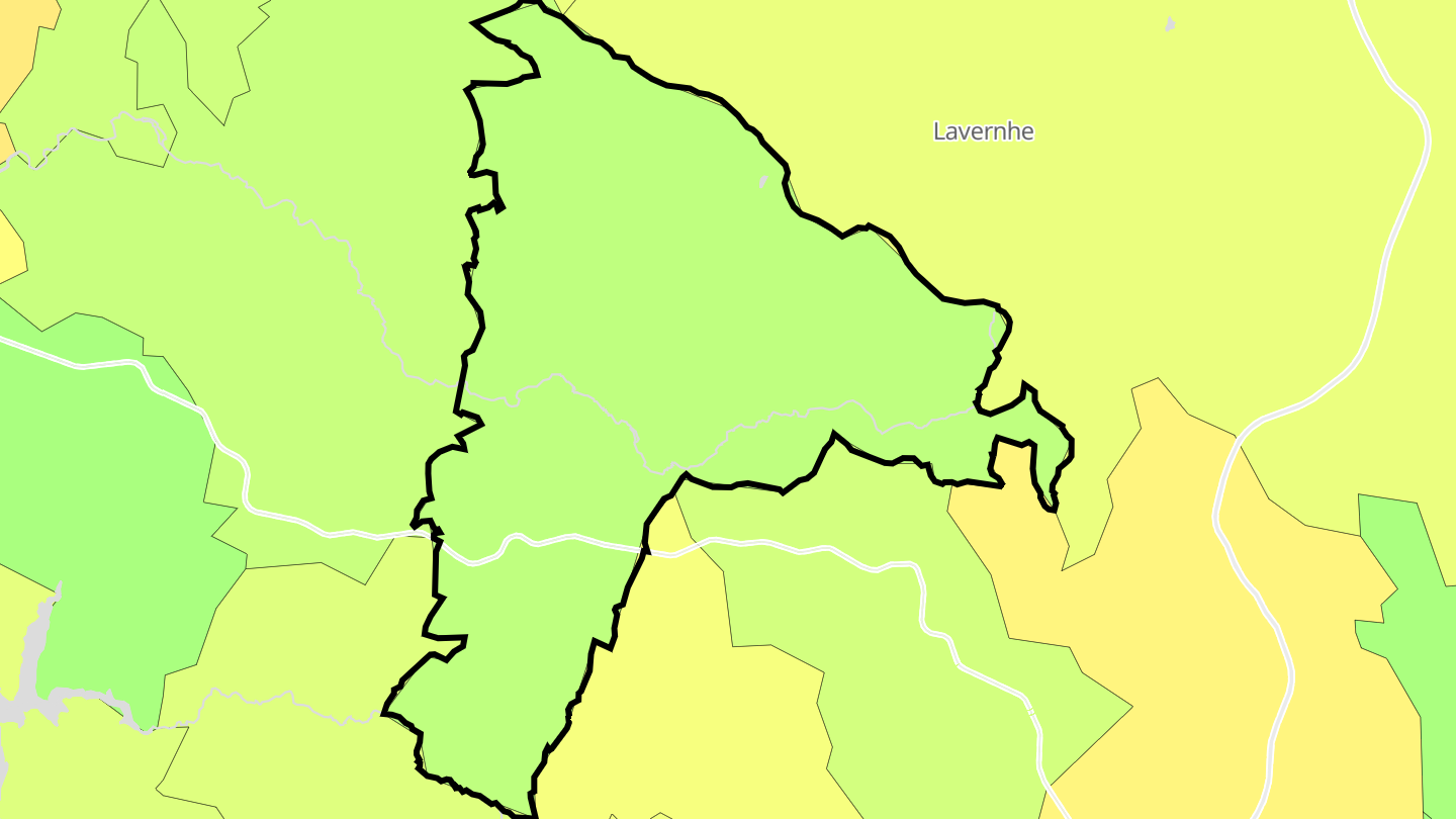 Carte des prix de l'immobilier Vézins-de-Lévézou