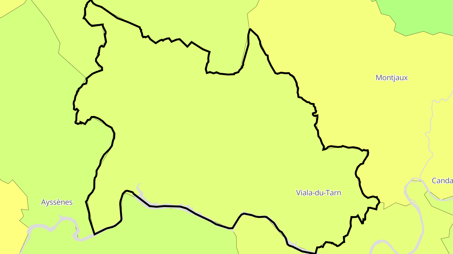 Carte des prix de l'immobilier Viala-du-Tarn
