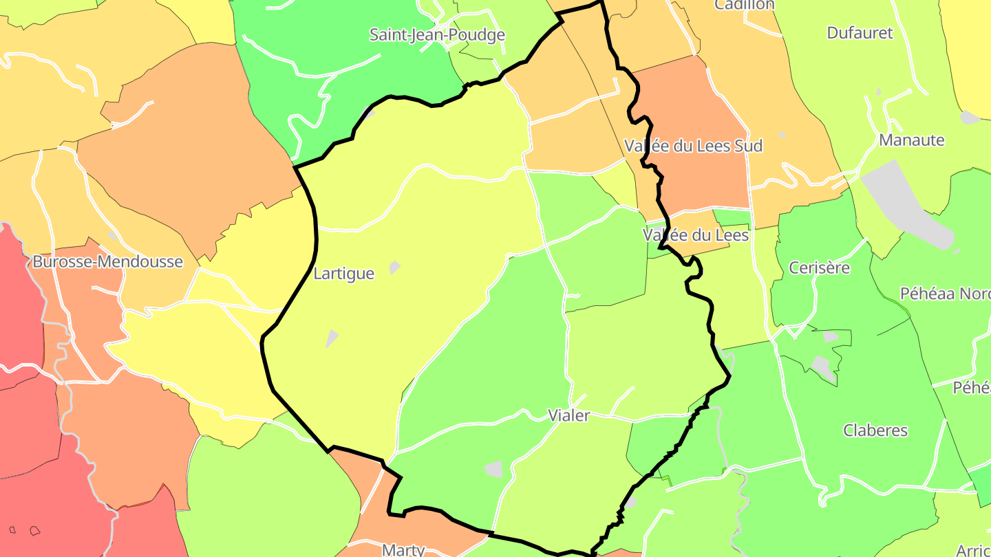 Carte des prix de l'immobilier Vialer
