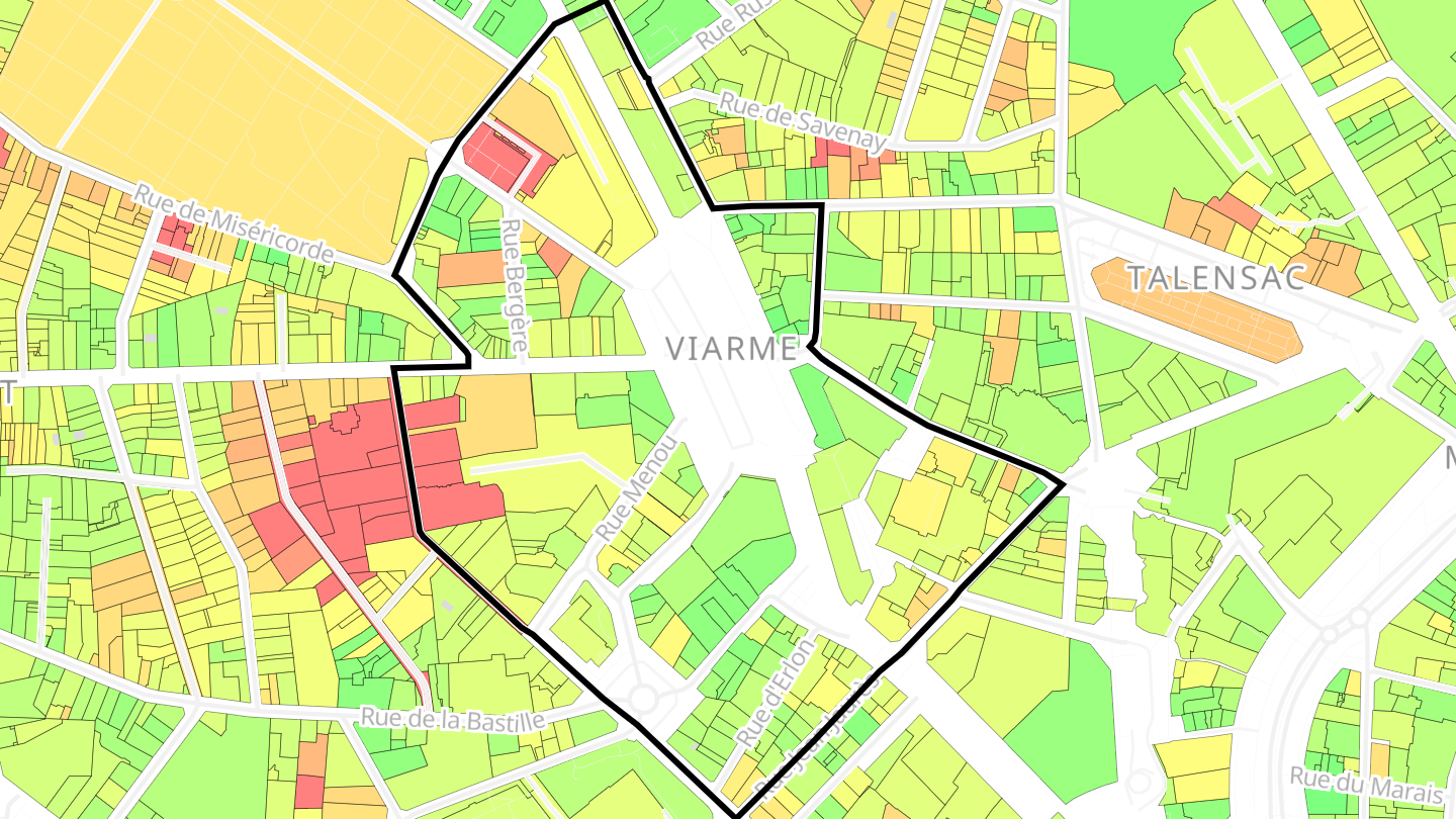 Carte des prix de l'immobilier Viarme