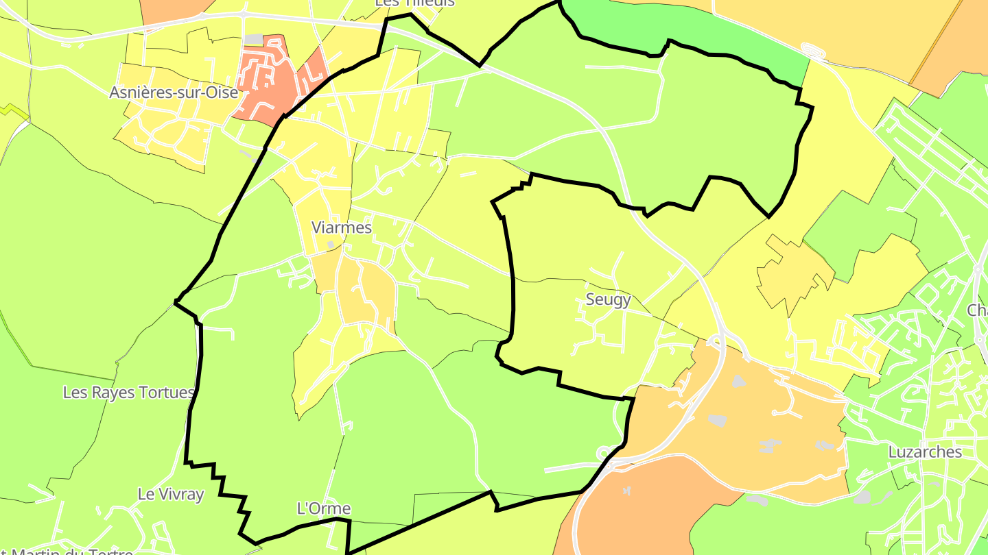 Carte des prix de l'immobilier Viarmes